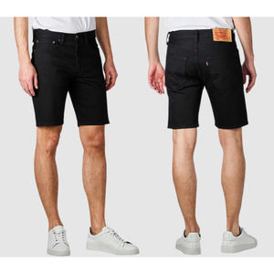 Levi Strauss 501 Men's Original Shorts Black Button Fly Denim Shorts Size W32